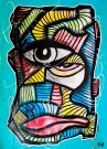 Kubisme maleri på papir. Fargerik kunst av norsk kunstner: Håkon Morønning (Art By Hakon) thumbnail