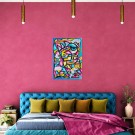 Veggmaleri - Norske maleri - Maleri moderne - Vegg maleri - akrylmalerier - akryl malerier - moderne malerier - kunst maler - lerret maleri - kule malerier - visuell kunst - originalt maleri - original kunst - kjøpe kunst  thumbnail
