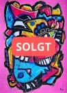 Fargerik kunst på papir (akrylmaleri) thumbnail