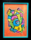 Fargerik kunst, akryl maleri, popkunst, surrealisme, original kunst, innrammet kunstverk, visuell kunst thumbnail