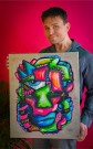 Norsk kunstner med håndmalt maleri thumbnail