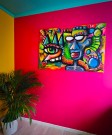 Street art maleri på lerret - Stort maleri til stue - Fargerik kunst thumbnail