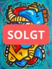 Kubisme kunst med pop art maleri på lerret - Fargerik kunst til salgs thumbnail