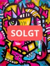 Unik originalt kunst maleri med mye farger thumbnail