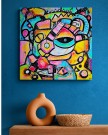 Kunst - Maleri - Kjøp kunst - Kunst til salgs - Kunst nettbutikk - Fargerik kunst - Popkunst - Maleri på lerret - Håndmalte malerier - Kunst maleri - Kule malerier - Moderne malerier - Kjøp malerier - Maleri til salgs - Maleri til stue - Pop art kunst thumbnail