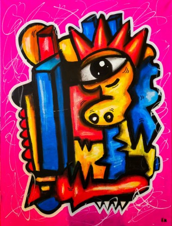 “Crowned in Chaos” 60x80 cm (lerret)