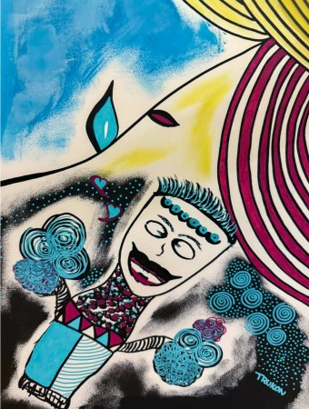 A3 originalt maleri på papir, av Trude for TRUKON