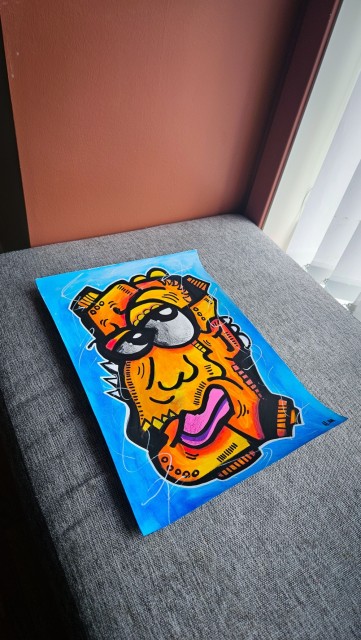 Fargerik kunst på papir