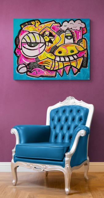 Kunst - Maleri - Kjøp kunst - Kunst til salgs - Kunst nettbutikk - Fargerik kunst - Popkunst - Maleri på lerret - Håndmalte malerier - Kunst maleri - Kule malerier - Moderne malerier - Kjøp malerier - Maleri til salgs - Graffiti Street Art Kunst