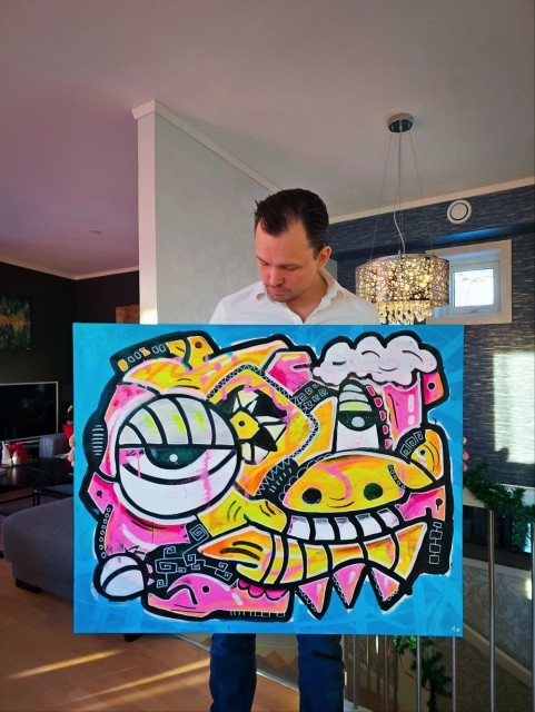 Norsk kunstner - Kunst - Maleri - Kjøp kunst - Kunst til salgs - Kunst nettbutikk - Fargerik kunst - Popkunst - Maleri på lerret - Håndmalte malerier - Kunst maleri - Kule malerier - Kjøp malerier - Maleri til salgs - Graffiti Street Art Kunst
