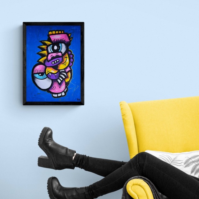 Kubisme kunst maleri: Fargerik kunst av Håkon Morønning (Art By Hakon)