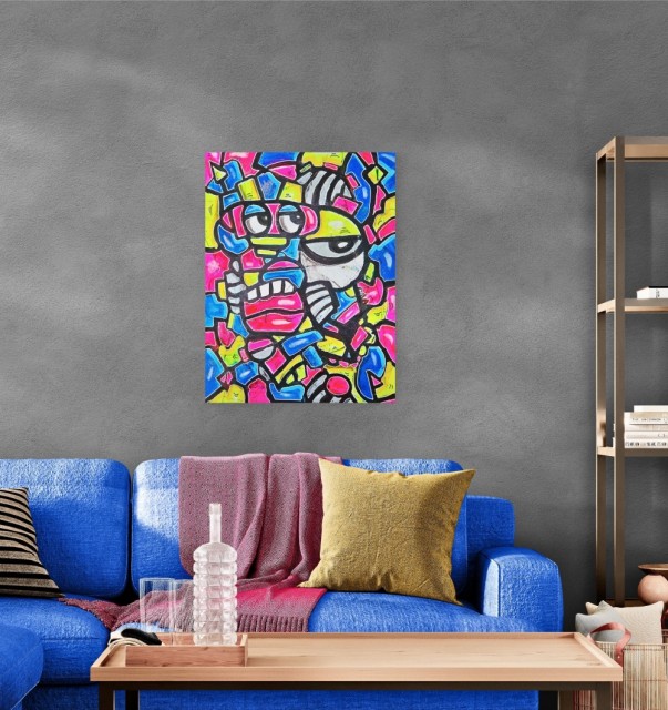 Kunst - Maleri - Kjøp kunst - Kunst til salgs - Kunst nettbutikk - Fargerik kunst - Popkunst - Maleri på lerret - Håndmalte malerier - Kunst maleri - Kule malerier - Moderne malerier - Kjøp malerier - Maleri til salgs - Maleri til stue - Pop art maleri
