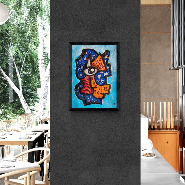 Forslag til presentasjon (selges uten ramme). 