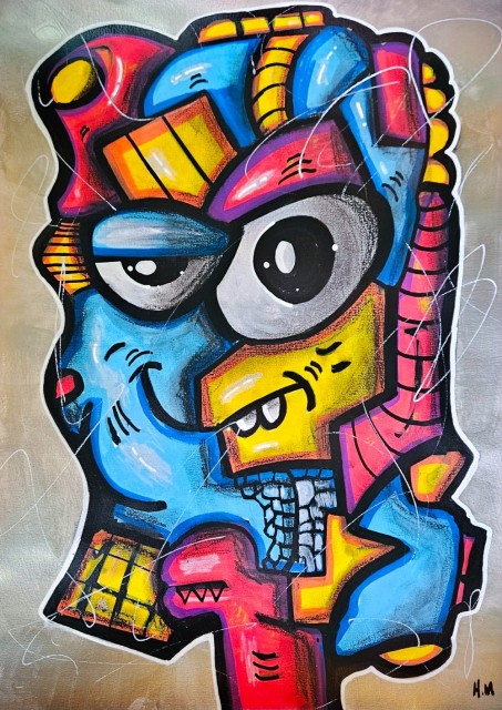 Kubisme fargerik kunst av Håkon Morønning (Art By Hakon)