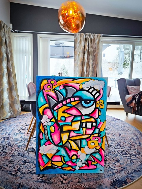 Kunst - Maleri - Kjøp kunst - Kunst til salgs - Kunst nettbutikk - Fargerik kunst - Popkunst - Maleri på lerret - Håndmalte malerier - Kunst maleri - Kule malerier - Moderne malerier - Kjøp malerier - Maleri til salgs - Stort maleri til stue