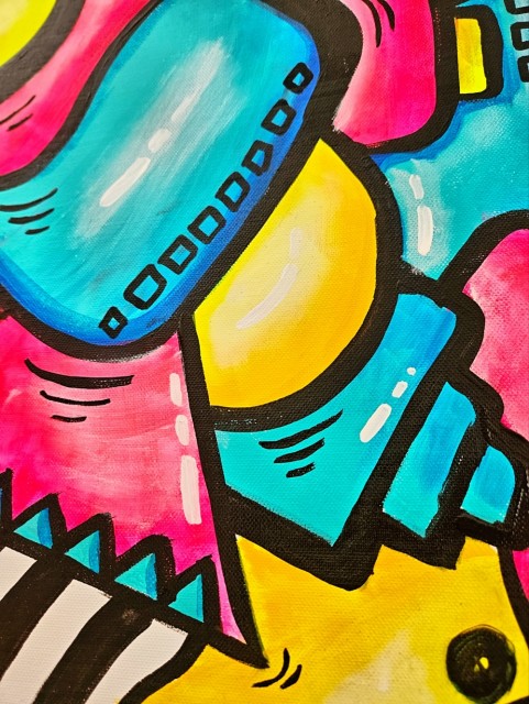 Abstrakt kunst - Fargerikt maleri - Popkunst - Akrylmaleri - Pop Art - Surrealisme - Maleri til stue