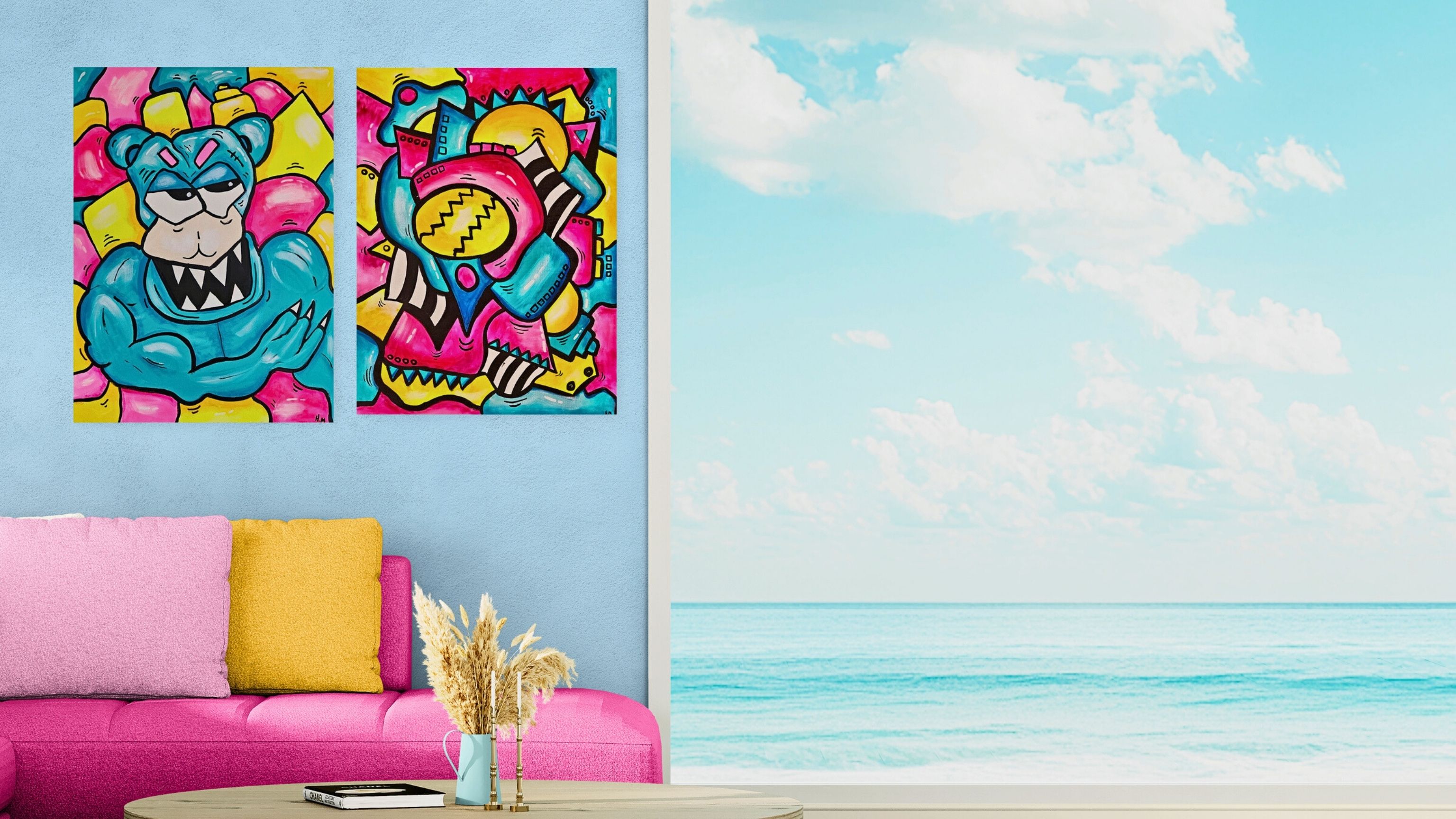 kjop-malerier-pa-nett-fargerik-pop-art-malerier-av-norsk-kunstner