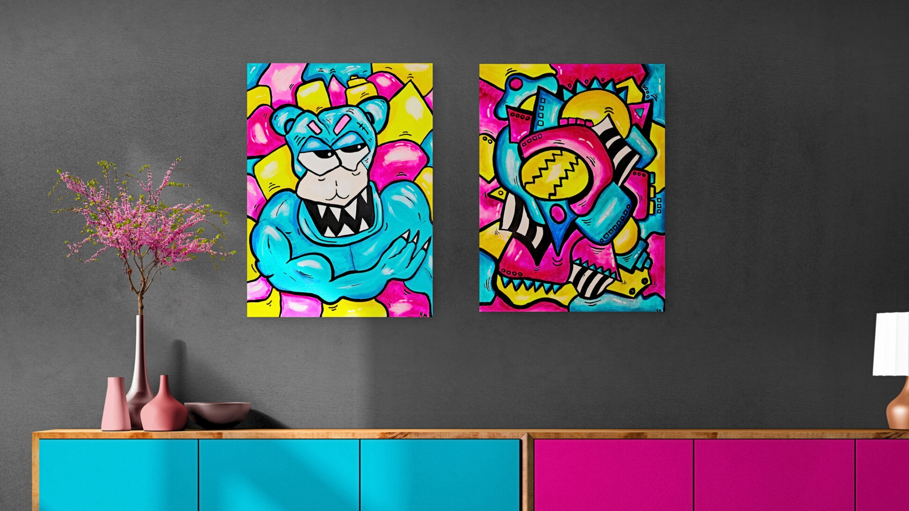 kunst-til-salgs-originale-malerier-til-salgs-nettbutikk-kunst-fargerik-popkunst-fargesterke-malerier-pop-kunst-pop-art-kunstverk-norsk-kunst-norsk-kunstner