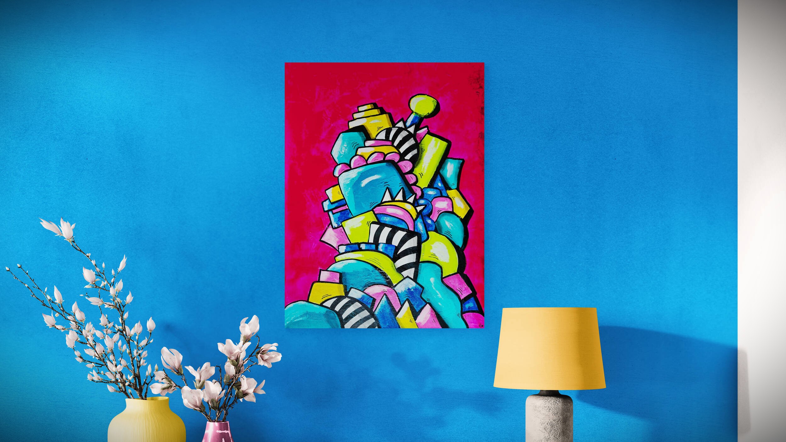 fargerik-kunst-abstrakt-kunst-håndmalte-malerier