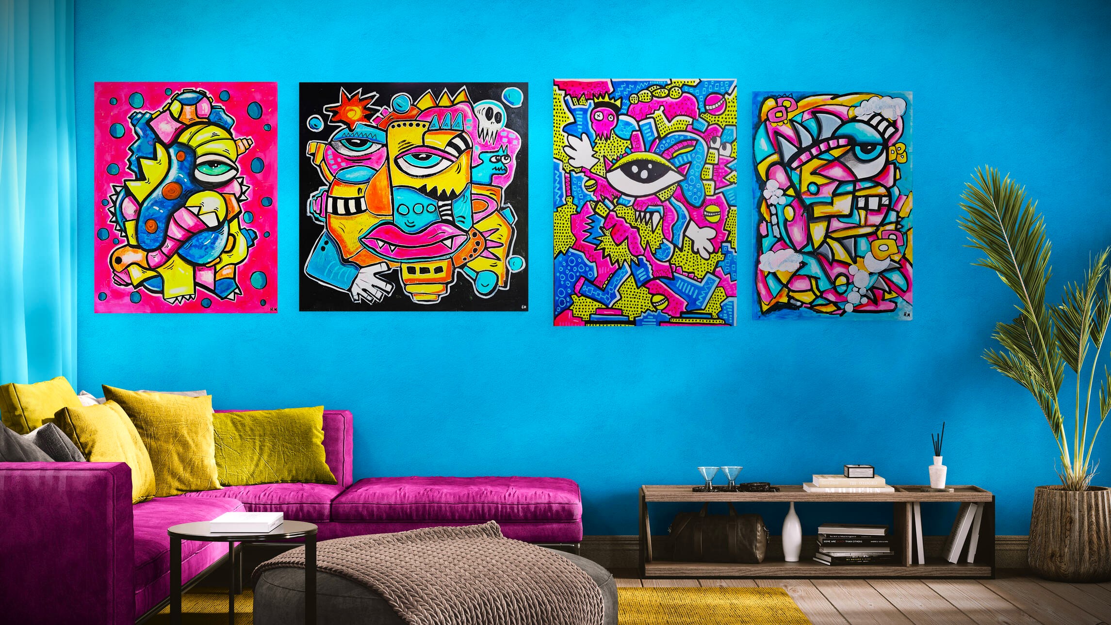 store-malerier-til-stue-fargerik-kunst-norsk-kunst-malerier-norsk-kunstner-fargerik-pop-art-popkunst-abstrakt-kunst-kubisme-ekspresjonisme-fargerike-kunstverk-malerier-til-stue-store-malerier-til-stueveggen-kunst-malerier-til-stue